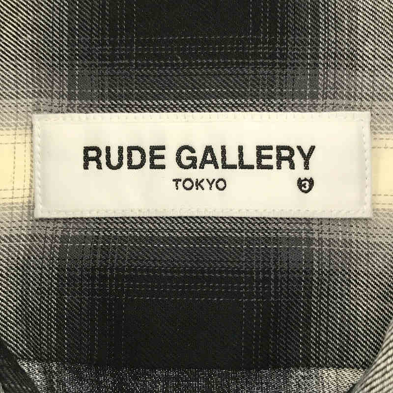 RUDE GALLERY / ルードギャラリー OMBRE CHECK OPEN COLLAR SHIRT オンブレチェック オープンカラー シャツ