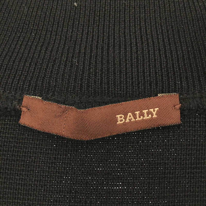 BALLY / バリー レザーパッチ ニット ジップ ジャケット