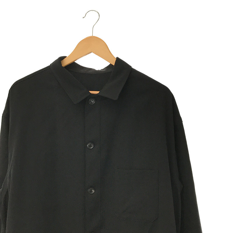 YOHJI YAMAMOTO POUR HOMME / ヨウジヤマモトプールオム Oversized wool gabardine shirt オーバーサイズ ウールギャバ シャツ