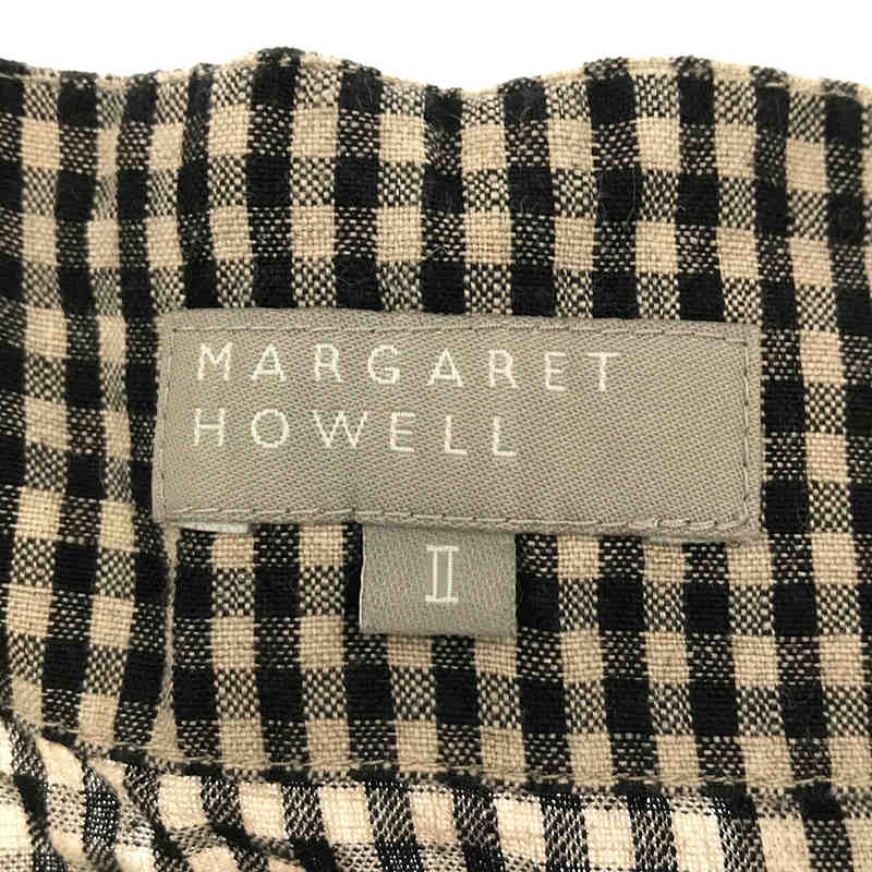 リネン ギンガムチェック ラップ スカートMARGARET HOWELL / マーガレットハウエル