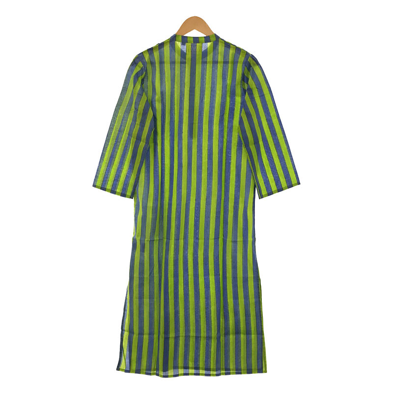 SZ Blockprints / エスゼット ブロックプリント Long Guru Thick Striped Dress ストライプ ドレス ワンピース