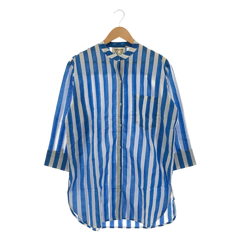 Long Guru Thick Stripe Shirt ストライプ ロングシャツSZ Blockprints / エスゼット ブロックプリント