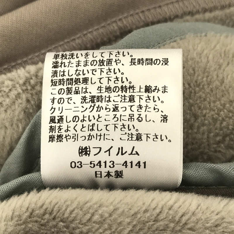 その他 スタンドカラー フルジップ コットン ポンチョ ジャケット 裏フリース生地切替