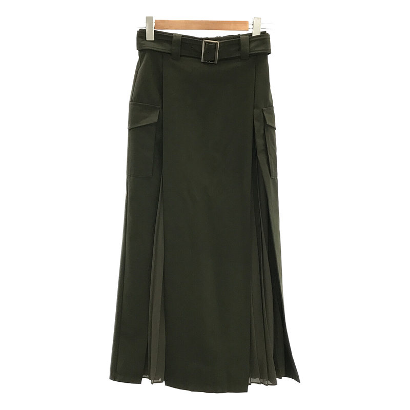 MILITARY PLEATS DOCKING SKIRT ミリタリープリーツドッキングスカートCLANE / クラネ