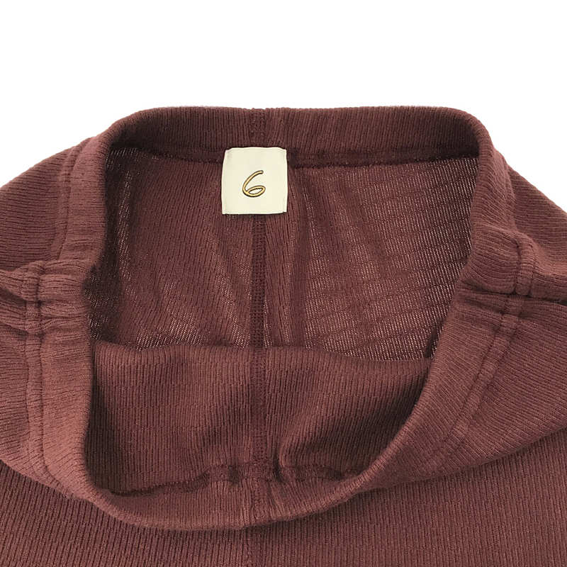 ROKU / ロク コットン100％ リブニット パンツ