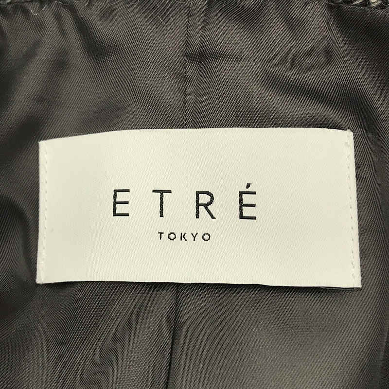 ETRE TOKYO / エトレトウキョウ ヘリンボーンツイード パターンチェスターコート