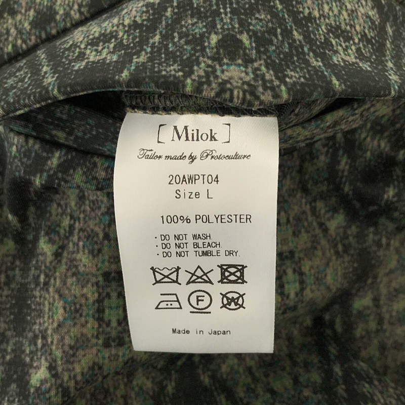 Milok / ミロック 1 Tuck Trousers 総柄 ワンタック トラウザーズ パンツ