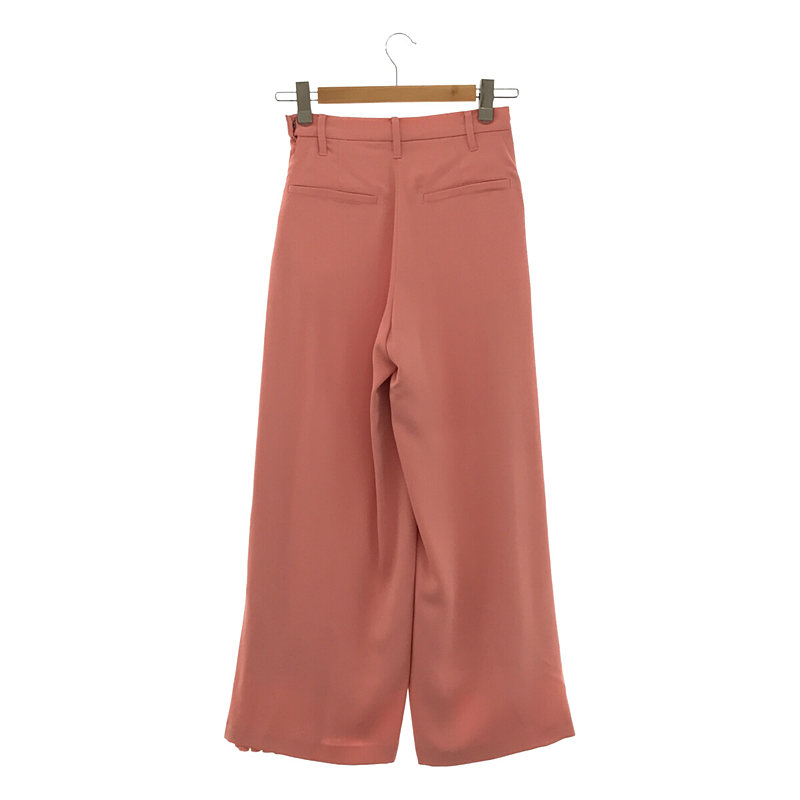 AKIRANAKA / アキラナカ トリアセテート フロントプリーツ ワイドパンツ