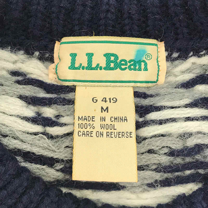 L.L.BEAN / エルエルビーン OLD VINTAGE オールド ヴィンテージ ノルディック ウール クルーネック ニット セーター