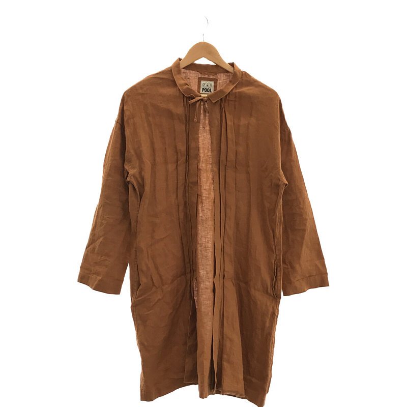 無印良品取扱い いろいろの服 麻 リネン100％ 羽織り ロング シャツ ワンピース