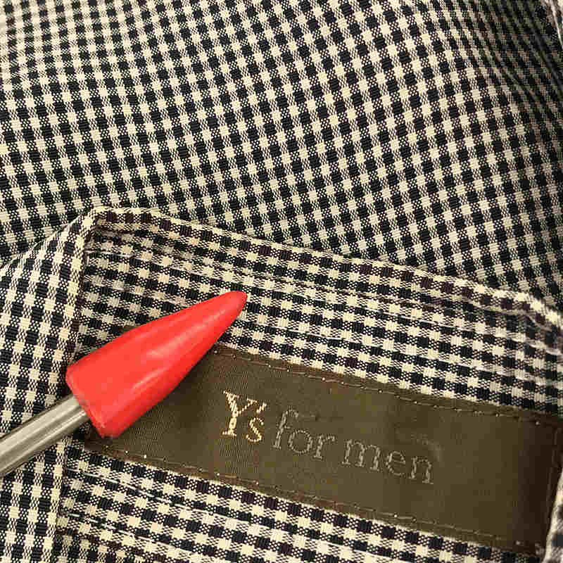 Y's for men / ワイズフォーメン ヨウジヤマモト 90sヴィンテージ レーヨンアセテート スモールギンガム 半袖ビッグシャツ