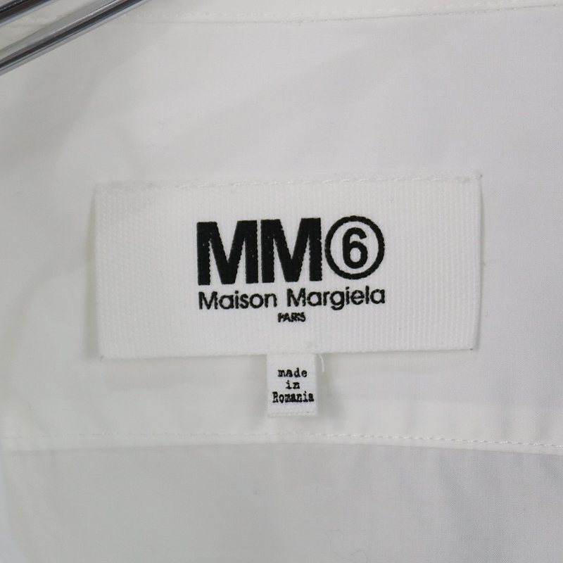 MM6 Maison Margiela / エムエムシックス メゾンマルジェラ ストライプ アシンメトリーロングシャツ