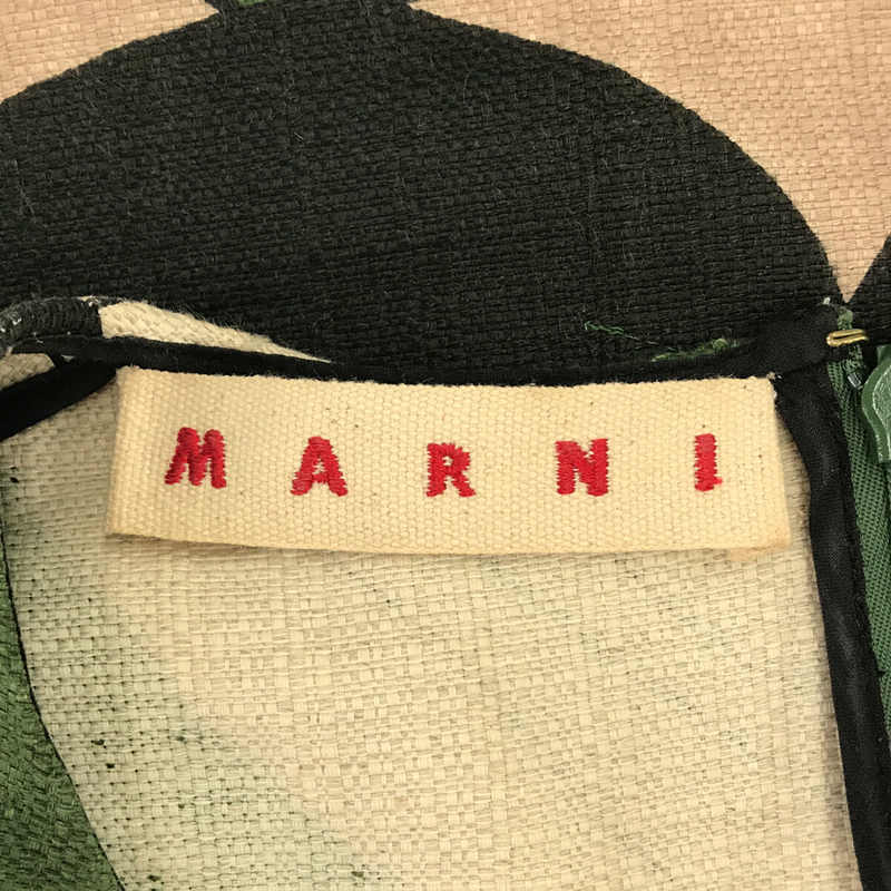 MARNI / マルニ コットンリネン バックジップ ワンピース