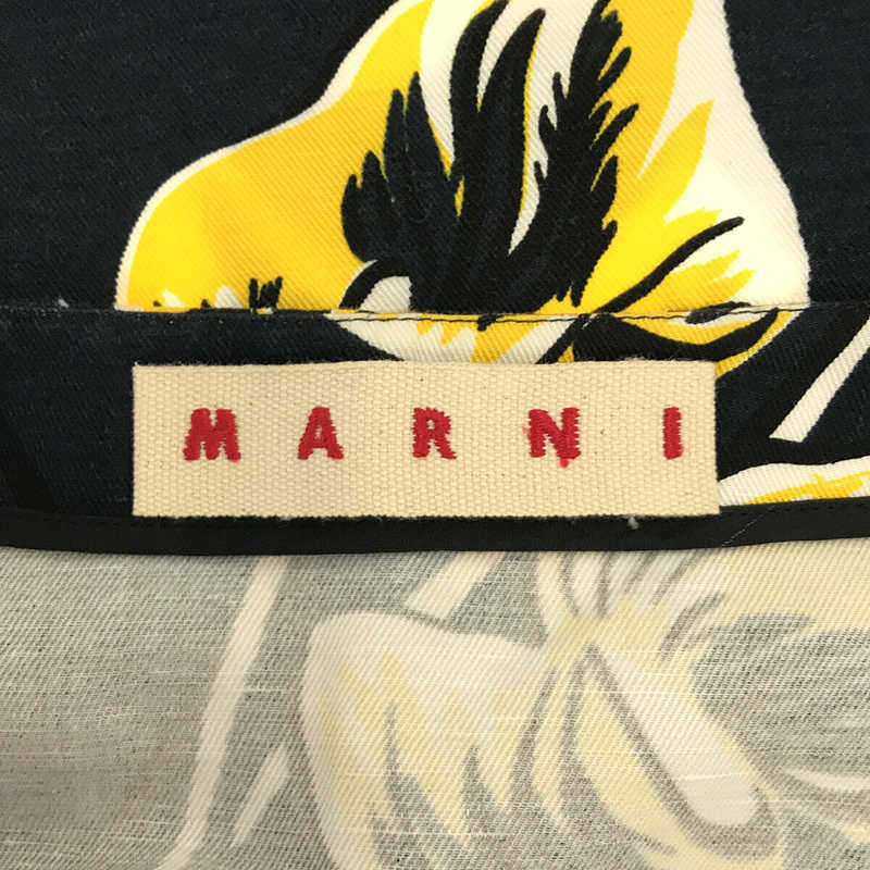 MARNI / マルニ コットン 総柄 ダブルフラップポケット ミニ スカート