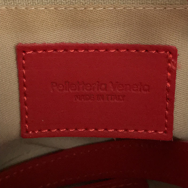 PELLETTERIA VENETA / ペレッテリアベネタ イタリア製 2way レザー バケツ型 巾着袋 ショルダー付き  ハンドバッグ
