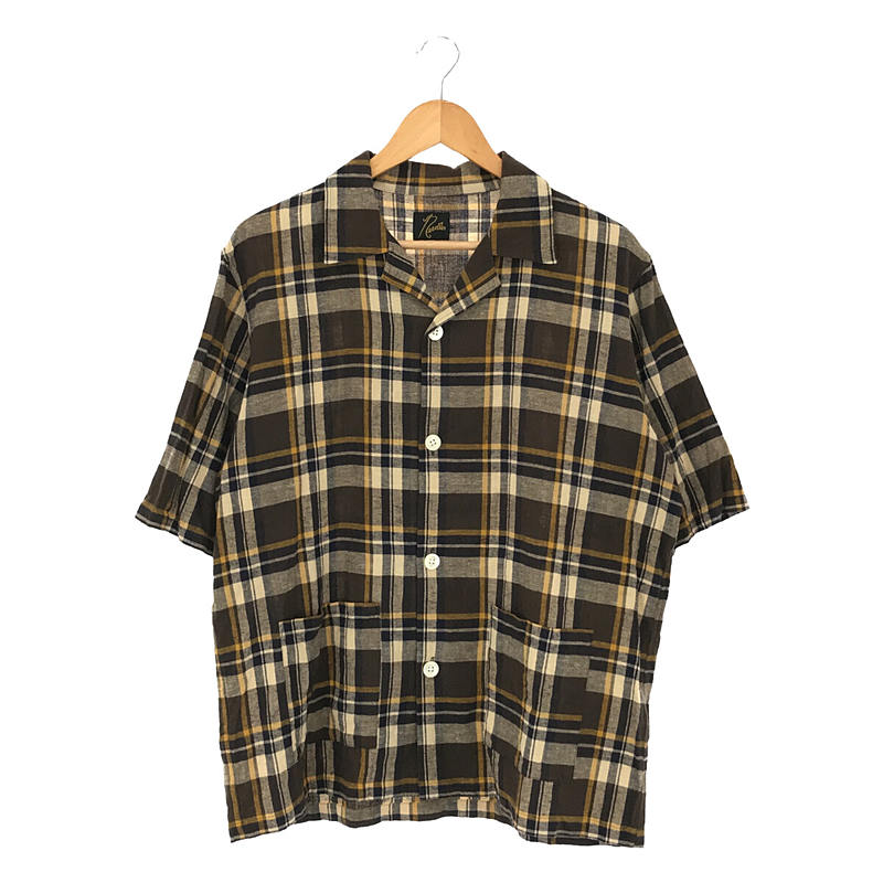 CABANA SHIRT コットン リネン チェック オープンカラー 半袖 シャツNeedles / ニードルス