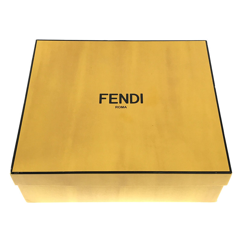 FENDI / フェンディ イタリア製 レザー 切替 ロゴ ソックス ブーティー ブーツ 箱・保存袋有