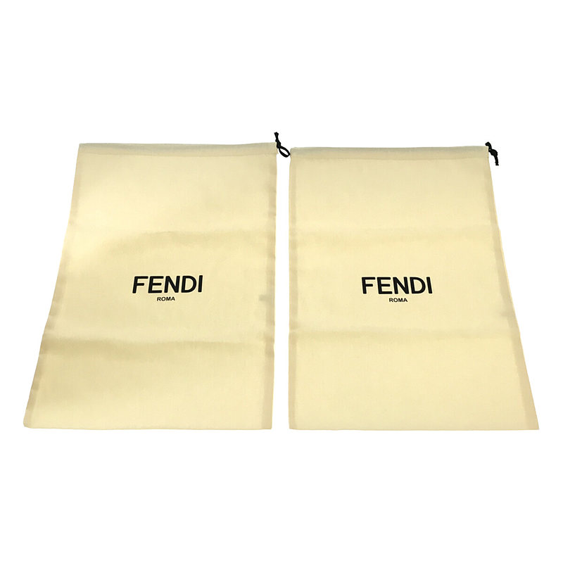 FENDI / フェンディ イタリア製 レザー 切替 ロゴ ソックス ブーティー ブーツ 箱・保存袋有