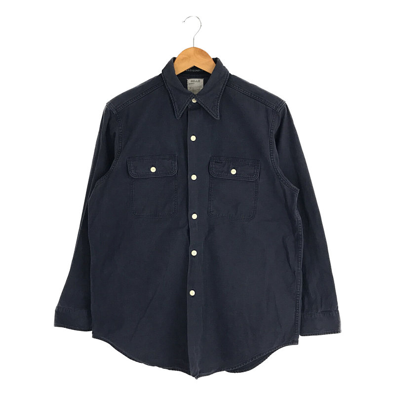 HAMPTON BACK SATIN SHIRT ハンプトン バックサテン コットン ワーク シャツ ユニセックスMADISON BLUE /  マディソンブルー