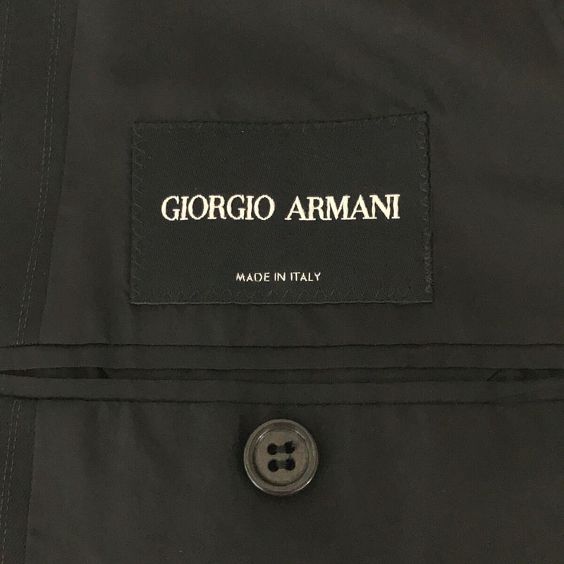 GIORGIO ARMANI / ジョルジオアルマーニ イタリア製 ウール ストライプ ピークドラペル 2B テーラード ジャケット パンツ セットアップ スーツ