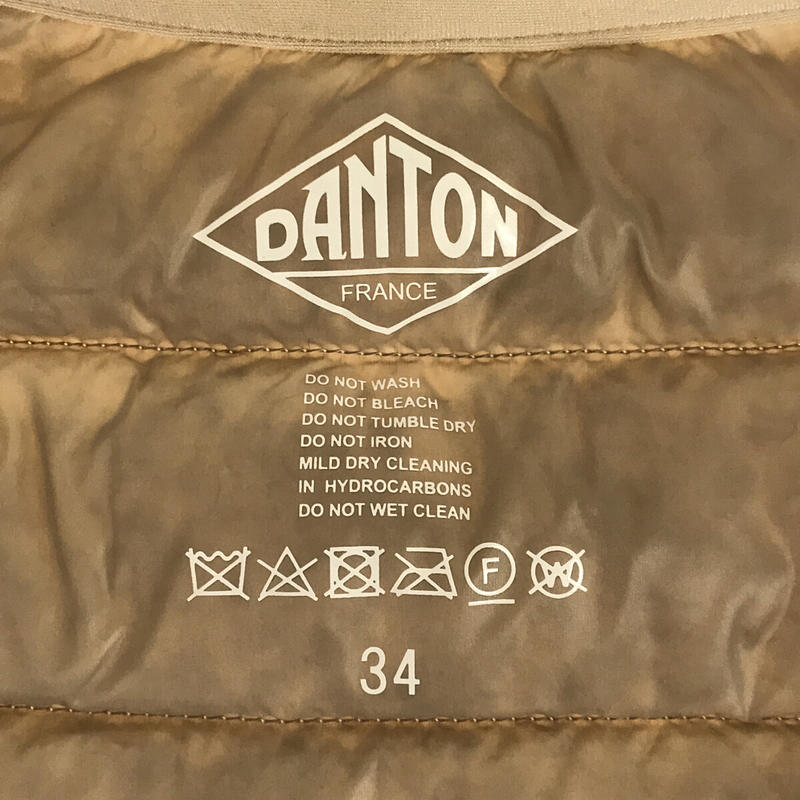 DANTON / ダントン ノーカラー インナーダウン ジャケット