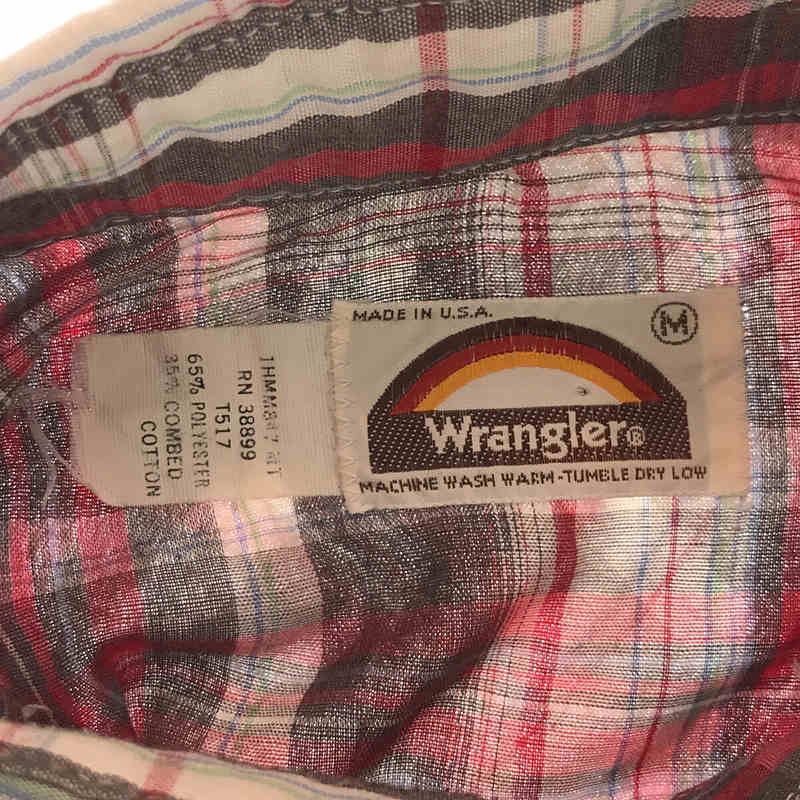 WRANGLER / ラングラー 80s VINTAGE ヴィンテージ チェック ウエスタン シャツ