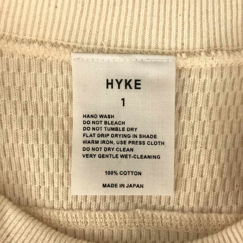 HYKE / ハイク THERMAL SHIRT/BIG FIT コットン サーマルトップス ニット