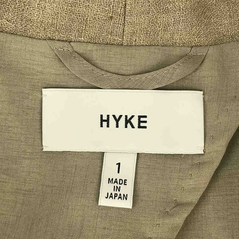 HYKE / ハイク LINEN BLAZER リネン ノーカラージャケット