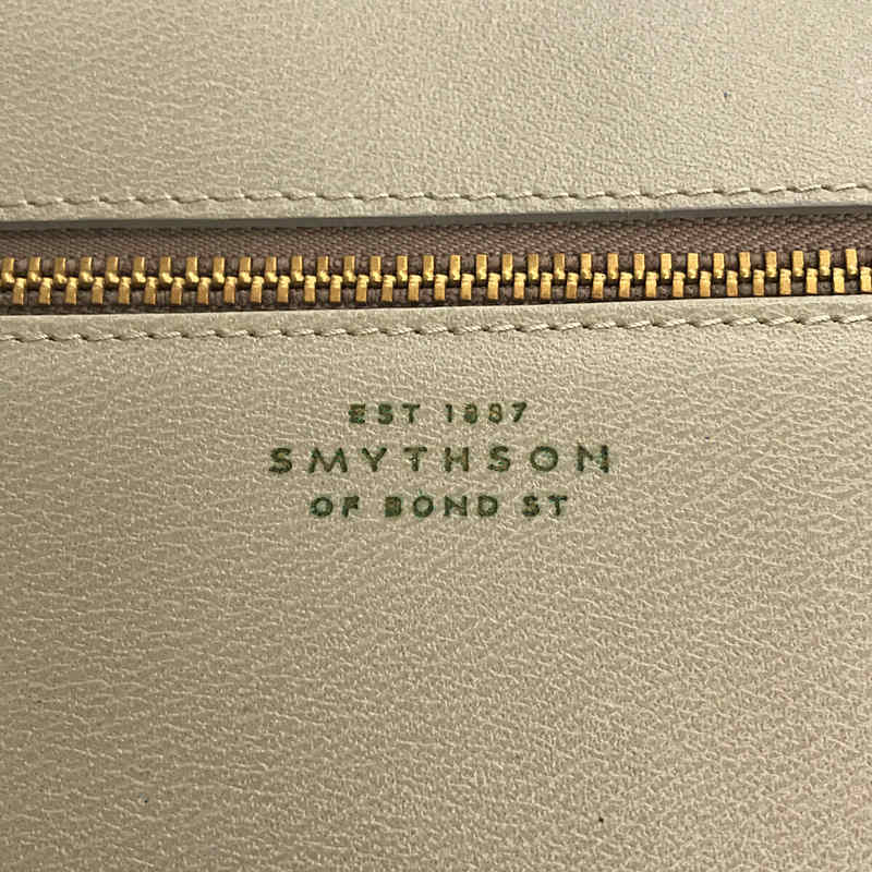 smythson / スマイソン レザー メタルバックル クラッチ バッグ