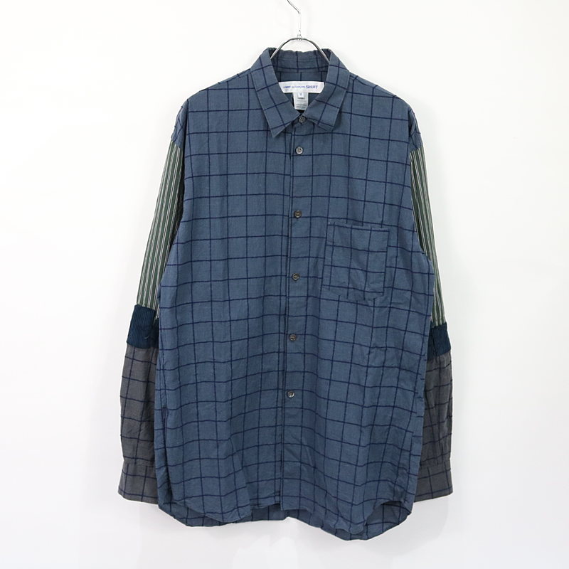 定価約45000円ほどCOMME des GARCONS 解体 チェック 半袖シャツ ...