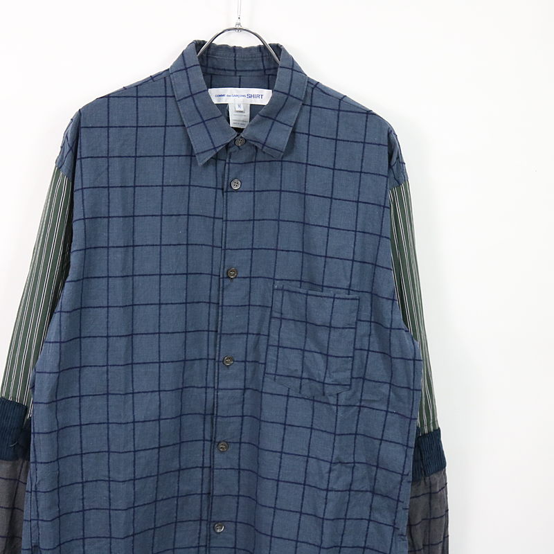 COMME des GARCONS SHIRT / コムデギャルソンシャツ 解体再構築 袖切替 シャツ