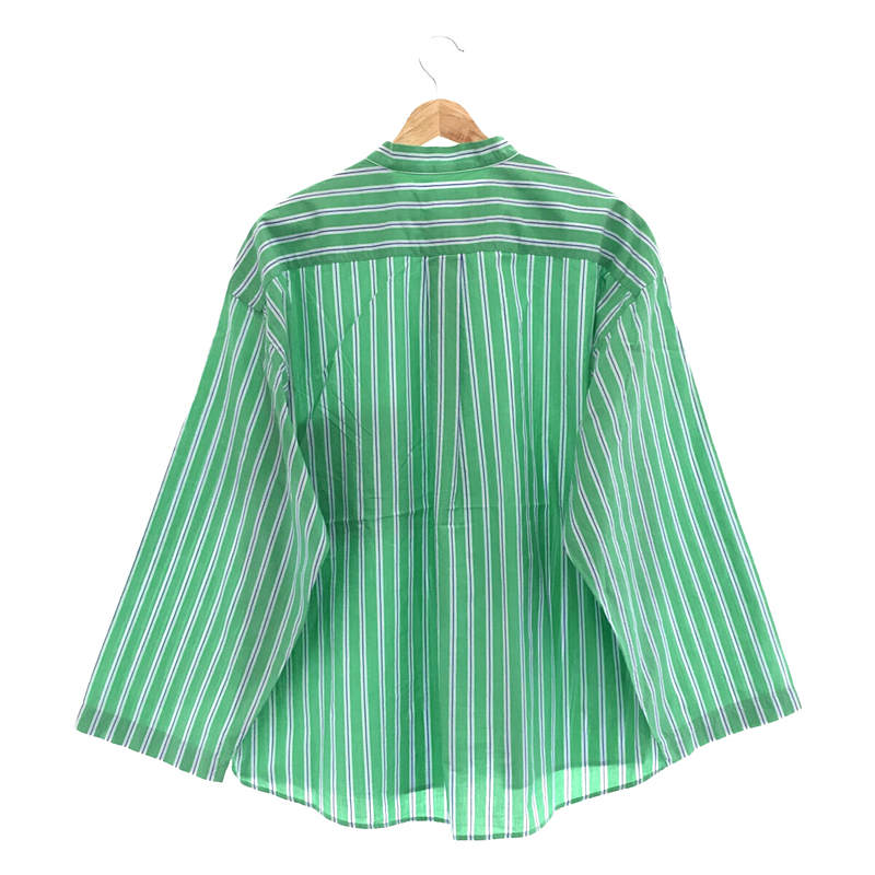 Cristaseya / クリスタセヤ Striped Cotton Mao Shirt マオシャツ