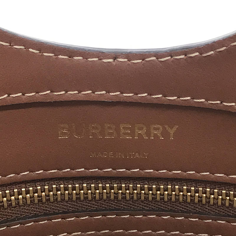 Burberry / バーバリー ミニ ツートン キャンバス＆レザー ポケットバッグ