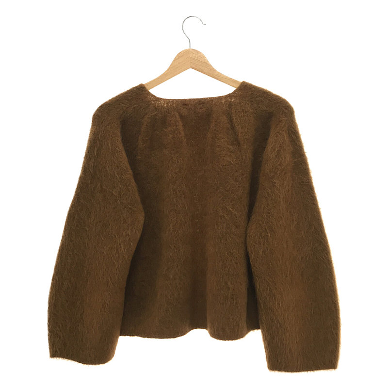 unfil / アンフィル stretch superkid mohair short cardigan モヘヤカーディガン