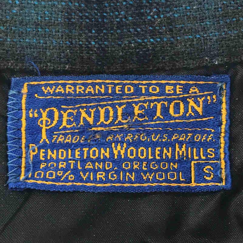 PENDLETON / ペンドルトン 1950s〜 vintage オンブレチェック ウール オープンカラーシャツ