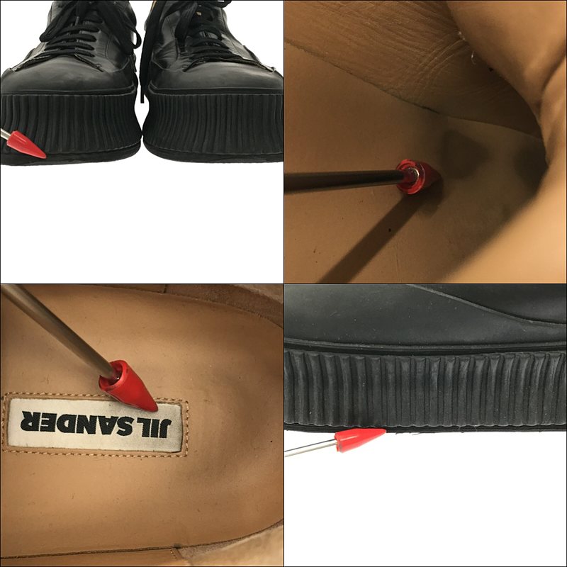 JIL SANDER / ジルサンダー レザー プラットフォーム スニーカー