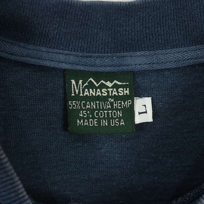 Manastash / マナスタッシュ USA製 コットンヘンプ ロゴプリントTシャツ