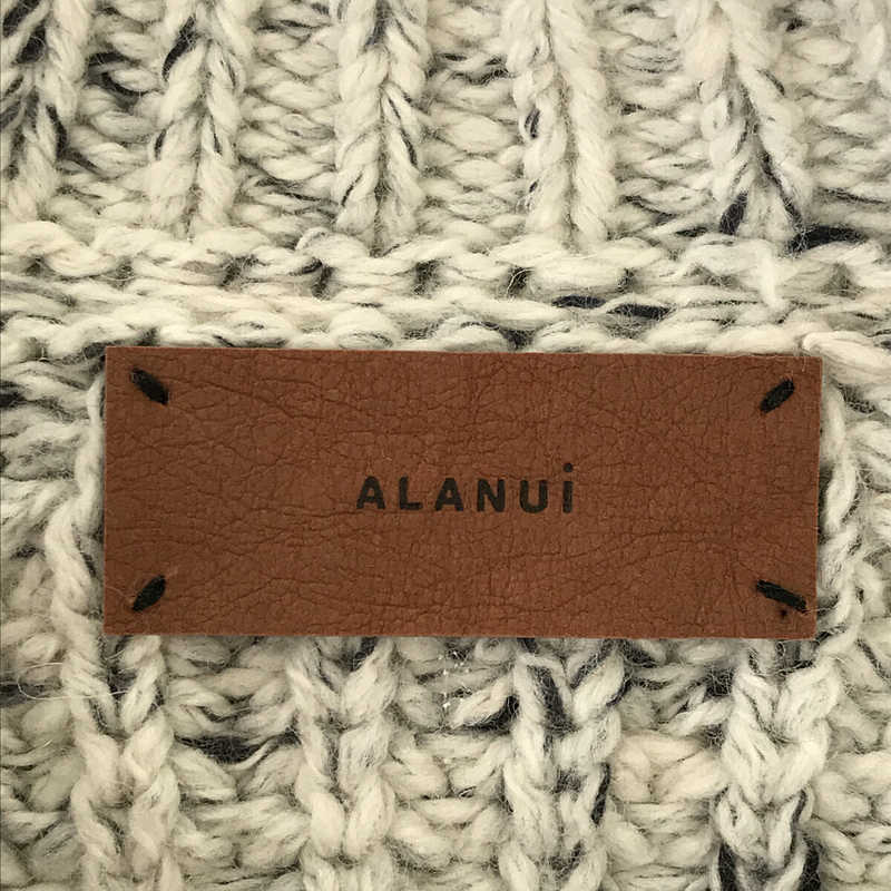 ALANUI / アラヌイ ウール カシミヤ混 パームツリー 刺繍 クルーネック ニット