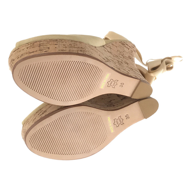 TSURU by Mariko Oikawa / ツルバイマリコオイカワ ウェッジソール オープントゥ パンプス