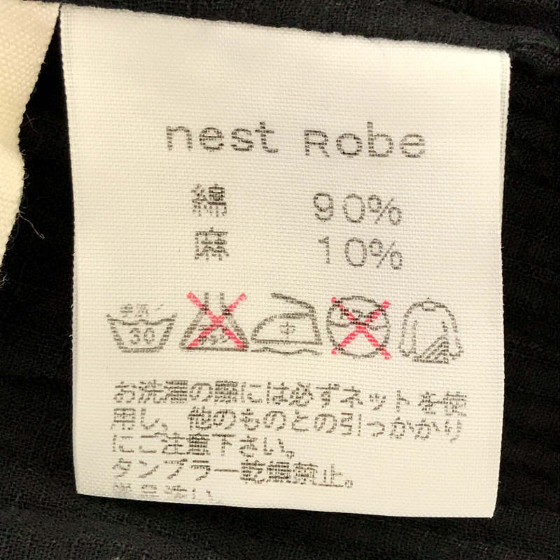 nest robe / ネストローブ コットンリネン スキッパーブラウス チュニック