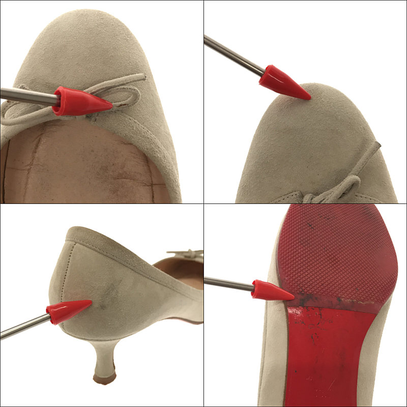 Christian Louboutin / クリスチャンルブタン Marcia Balla スエード レザー リボン ラウンドトゥ ヒール パンプス 箱・保存袋付き