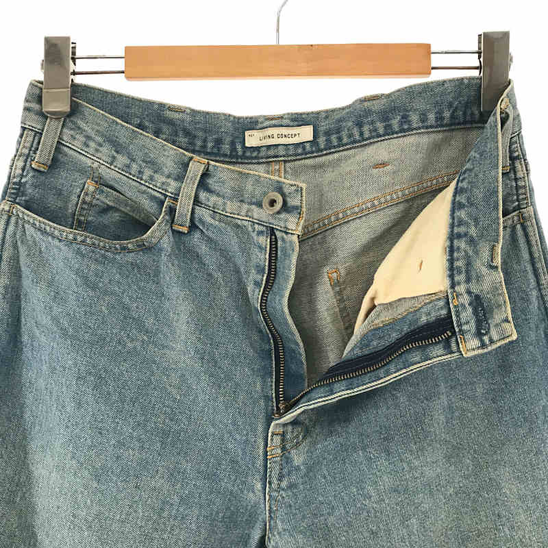 LIVING CONCEPT / リビングコンセプト 5POCKET CUT OFF WIDE DENIM PANTS ICE WASH 5ポケット カットオフ ワイド デニム パンツ アイスウォッシュ