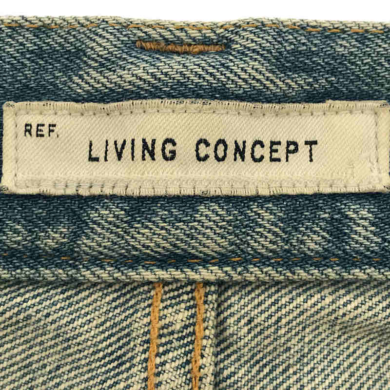 LIVING CONCEPT / リビングコンセプト 5POCKET CUT OFF WIDE DENIM PANTS ICE WASH 5ポケット カットオフ ワイド デニム パンツ アイスウォッシュ