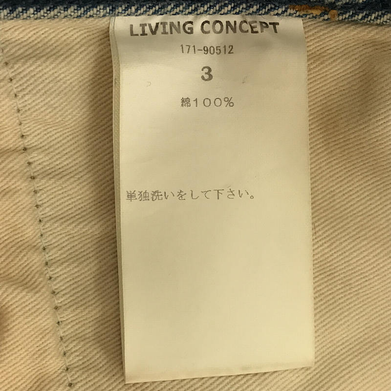 LIVING CONCEPT / リビングコンセプト 5POCKET CUT OFF WIDE DENIM PANTS ICE WASH 5ポケット カットオフ ワイド デニム パンツ アイスウォッシュ