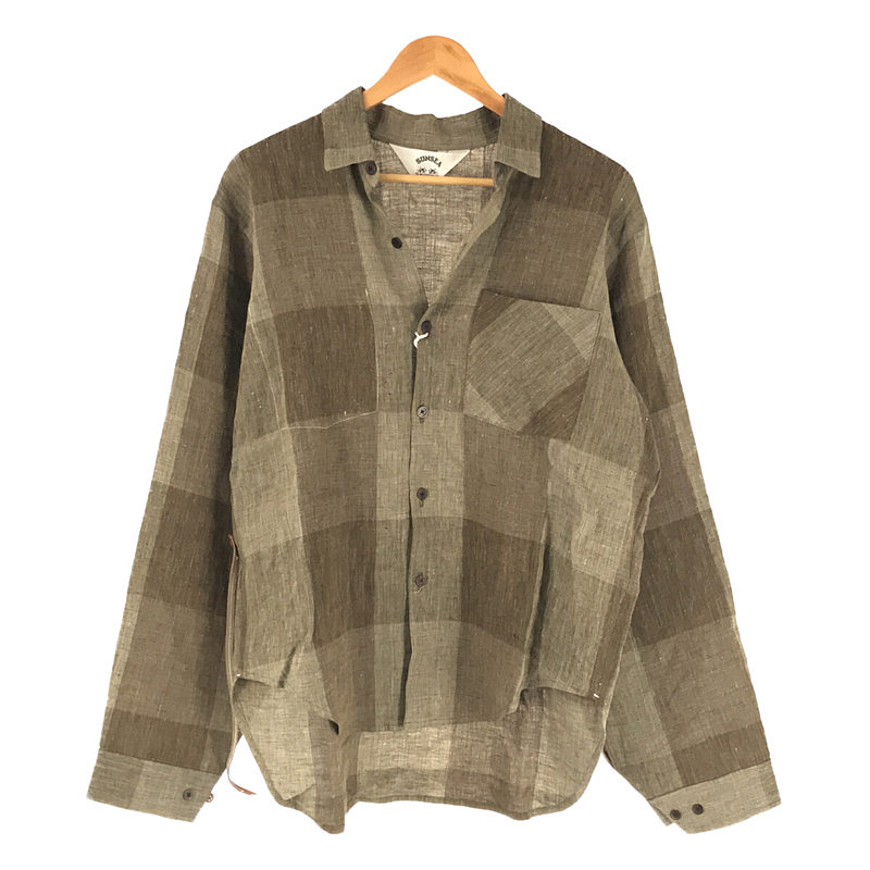 2022SS Johnny D.Linen Shirt 22S13 リネン チェック シャツ