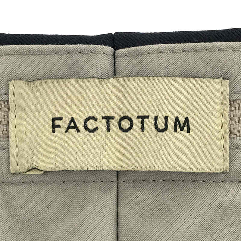FACTOTUM / ファクトタム ポリエステル レーヨン ストレッチ 1タック スラックス