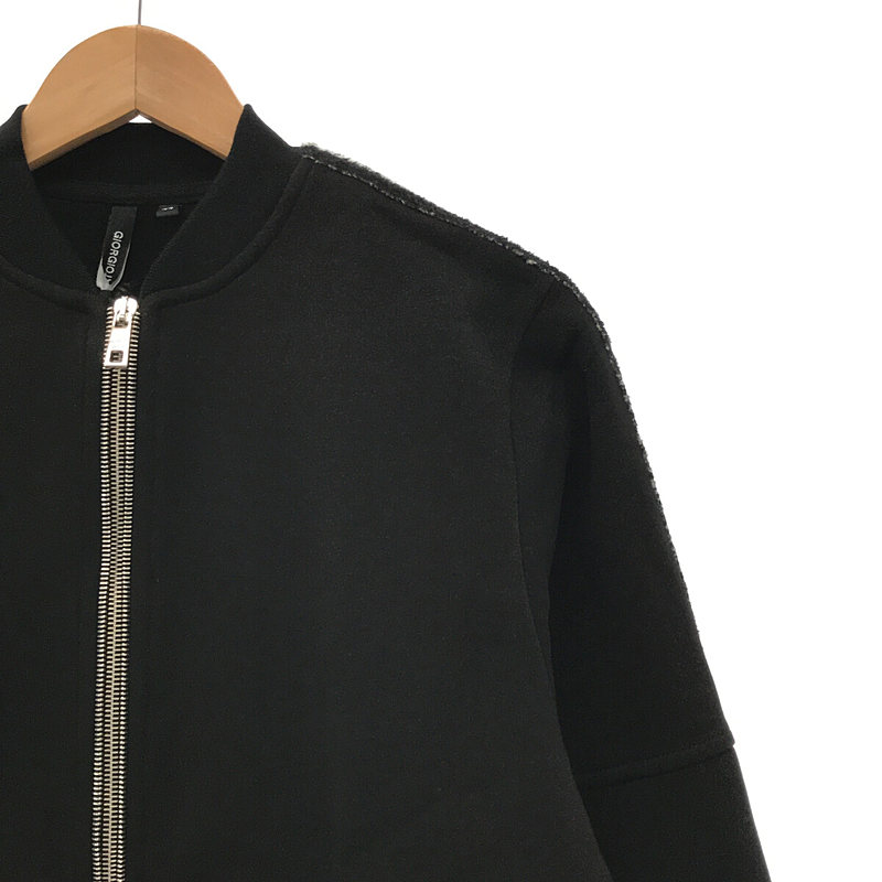 GIORGIO BRATO / ジョルジオブラット 切替 スリーブ ロゴ スウェット フルジップ ブルゾン ジャケット