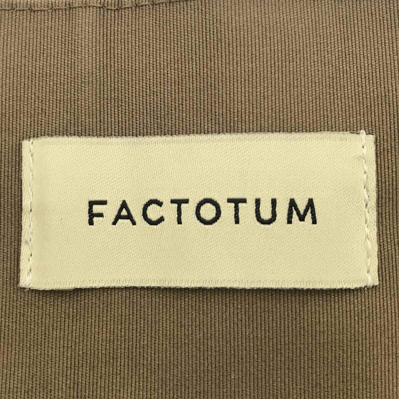 FACTOTUM / ファクトタム フィンクス コットン グログラン B.A タック パンツ