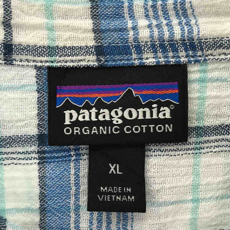 Patagonia / パタゴニア オーガニック コットン ちりめん チェック 半袖 シャツ
