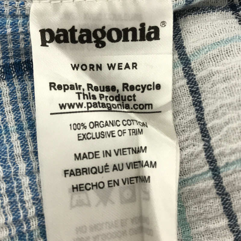 Patagonia / パタゴニア オーガニック コットン ちりめん チェック 半袖 シャツ